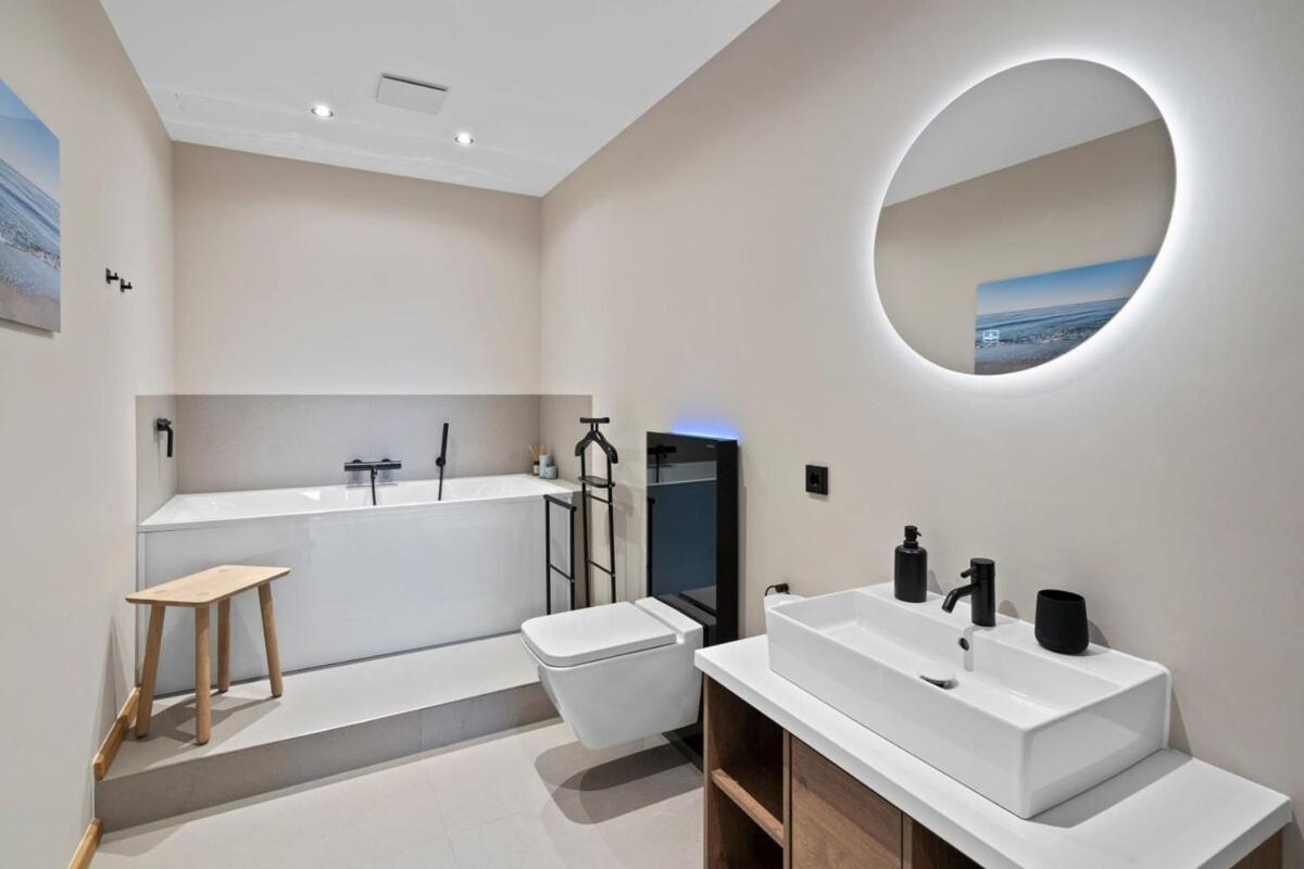 Luxus Meerblick Strand & Sauna & Garten & Heimkino Glowe Dış mekan fotoğraf